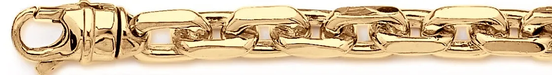 9.8mm Flat Elongated Rolo Link Bracelet