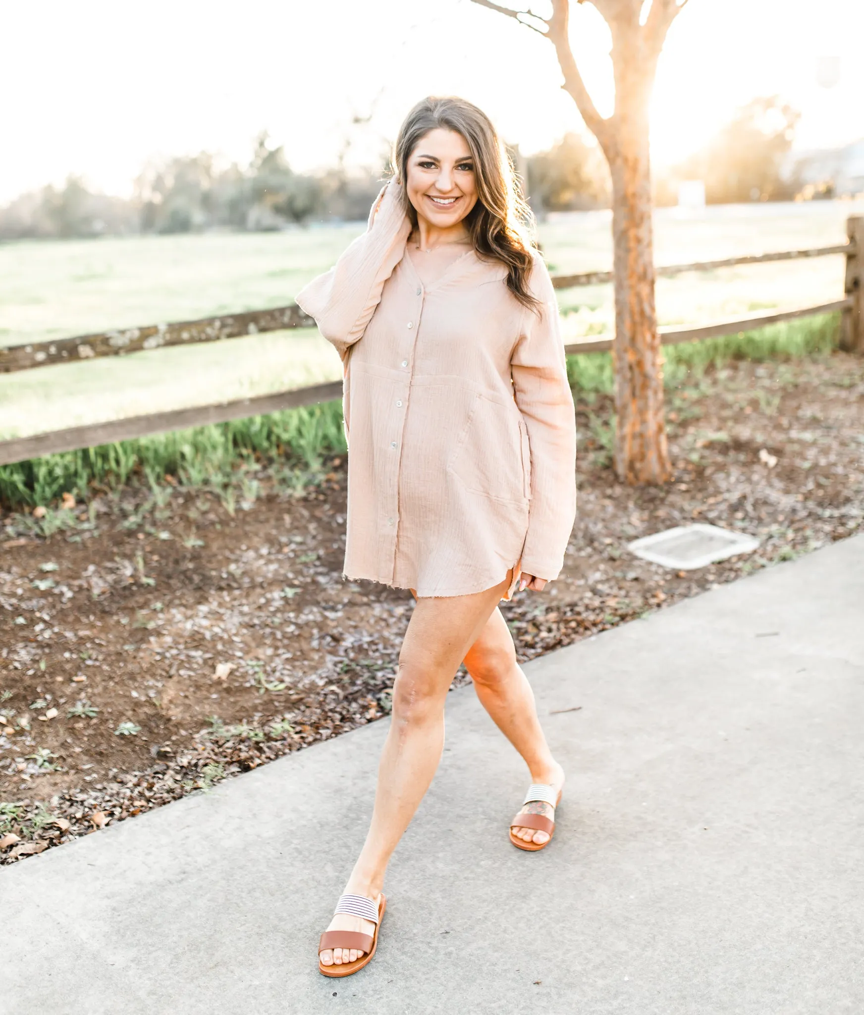 Analisa Button Down Shirt-Dress
