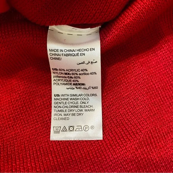 Chicos New Size LP Holly Red Mock Neck Side Slit Tunic Sweater Soft Long Sleeves