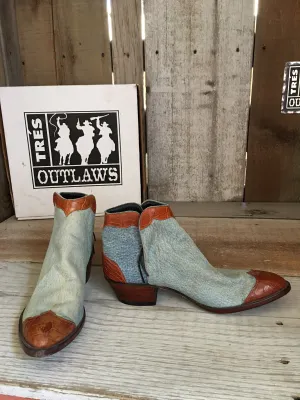 Denim  Gator Tip Flamingo Tres Outlaw Zip Boot 1957@
