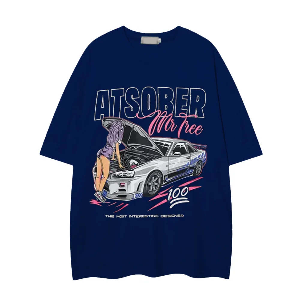 High Street Racing Belle Print Oversize T-shirt