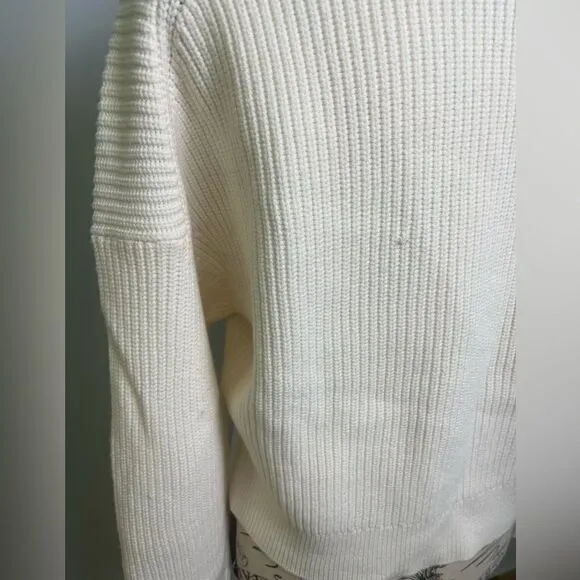 J.Crew Ribbed turtleneck sweater in stretch  NEW Size S