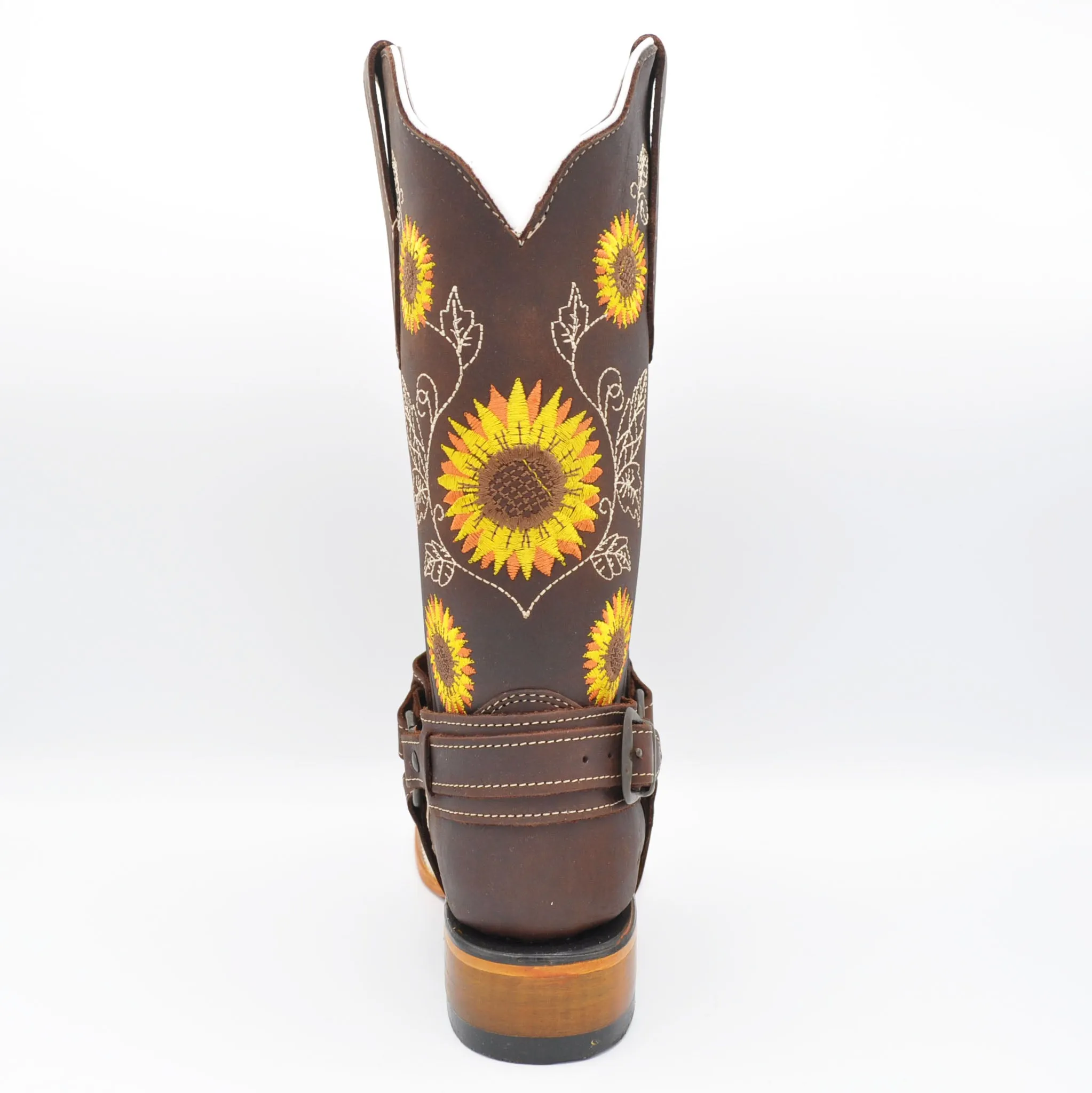 Luma Sunflower Womens Bulldog Square Toe Choco Boots