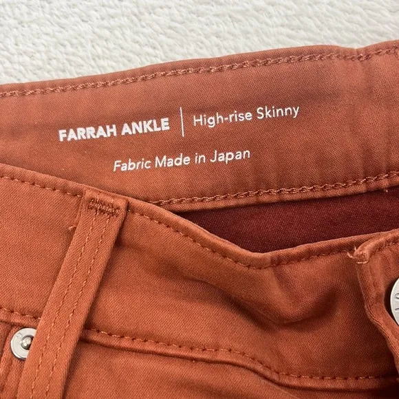 NWT AG Adriano Goldschmied  32 Farrah Ankle Japanese Stretch Sateen HR Skinny