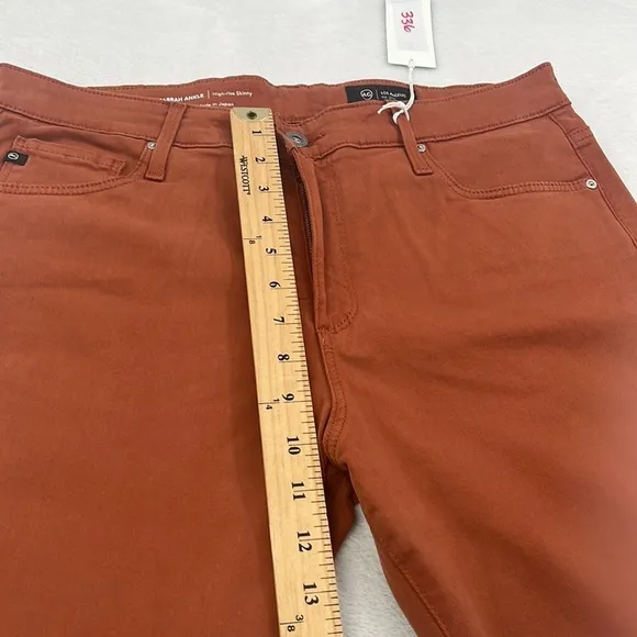 NWT AG Adriano Goldschmied  32 Farrah Ankle Japanese Stretch Sateen HR Skinny