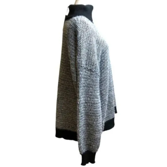 NWT Stylewe Black &amp; White Turtleneck Warm Cozy Comfy Cabincore Sweater XXL