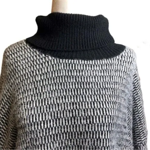 NWT Stylewe Black &amp; White Turtleneck Warm Cozy Comfy Cabincore Sweater XXL