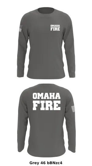 Omaha fire Store 1 Core Men's LS Performance Tee - bBNzc4
