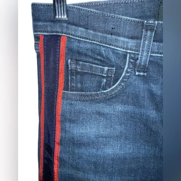 Veronica Beard CAROLYN BABY BOOT JEAN | SIDE STRIPE women’s size 28 dark denim