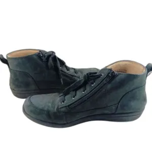 Vionic Women's Shawna Black Nutbuck Ankle Boot Orthopedic Zip Ankle 9 Wide......