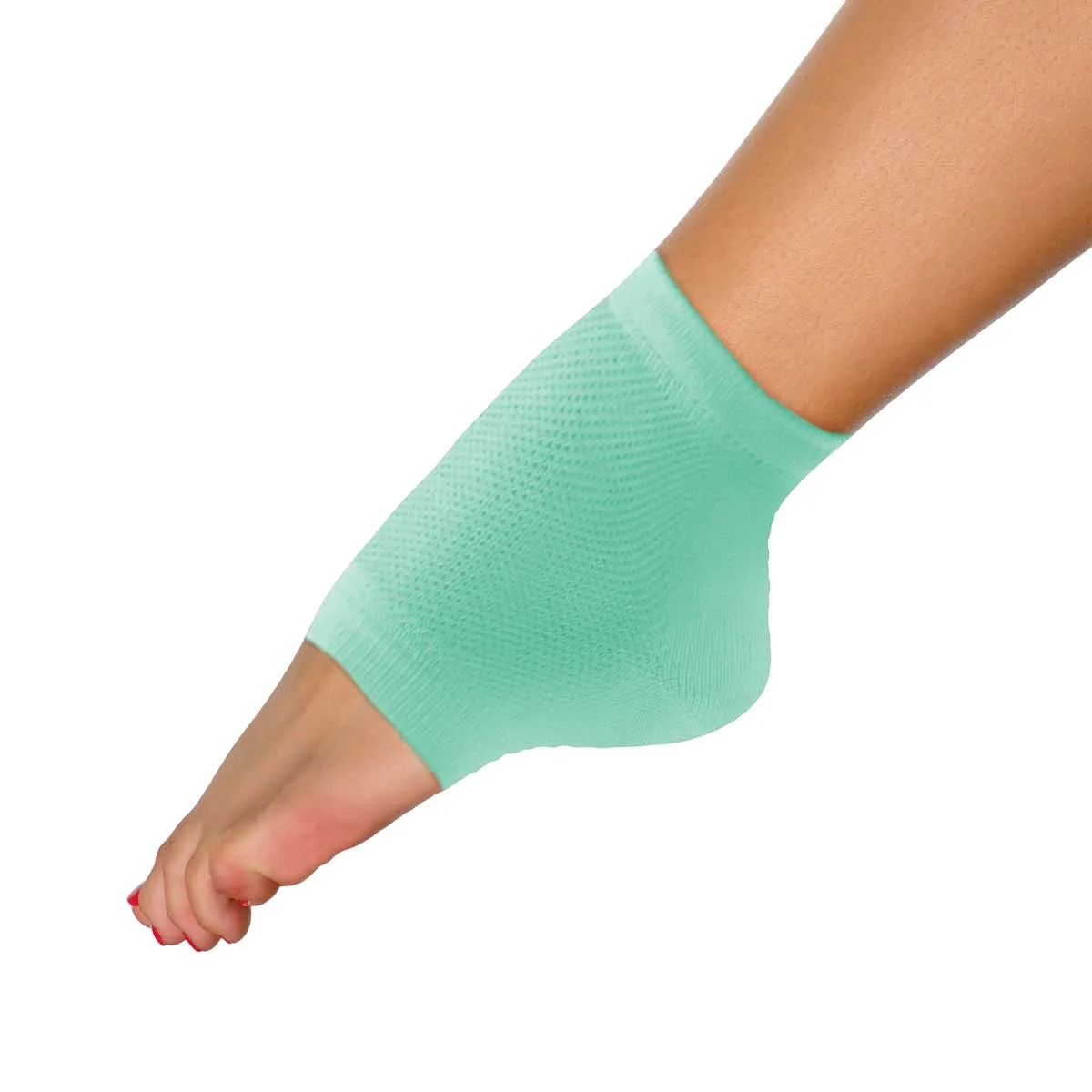 Wholesale Moisturizing Gel Heel Socks (Tea Tree & Peppermint) Displayer of 12